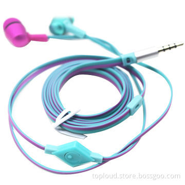 Metal Earphones with 32 Ohms Impedance and 20-20kHz Frequency Responses